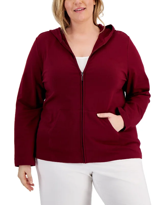 Plus Size Zip-Up Hoodie