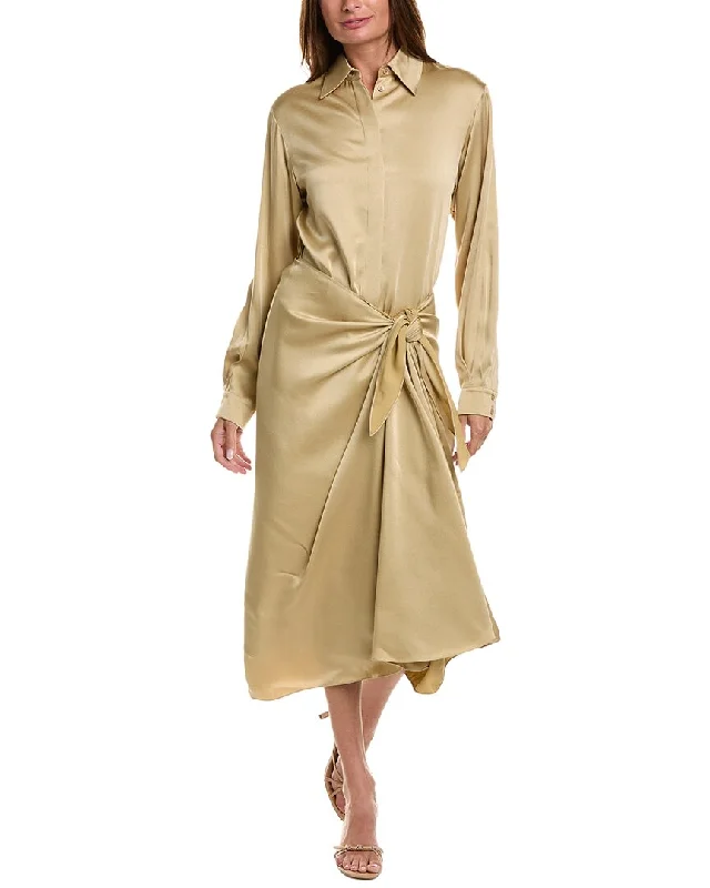 Michael Kors Collection Techno Charm Sarong Shirtdress