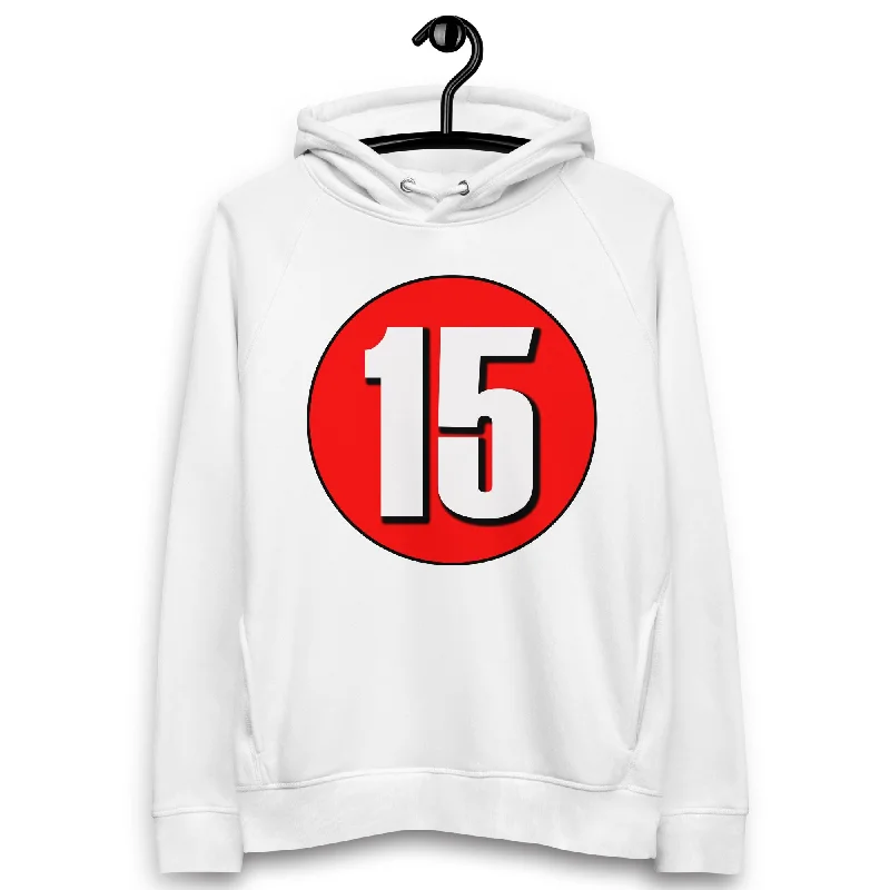 Unisex pullover hoodie: White on Red 15