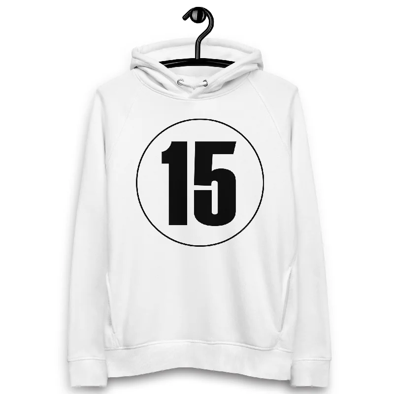 Unisex pullover hoodie: Black on White 15