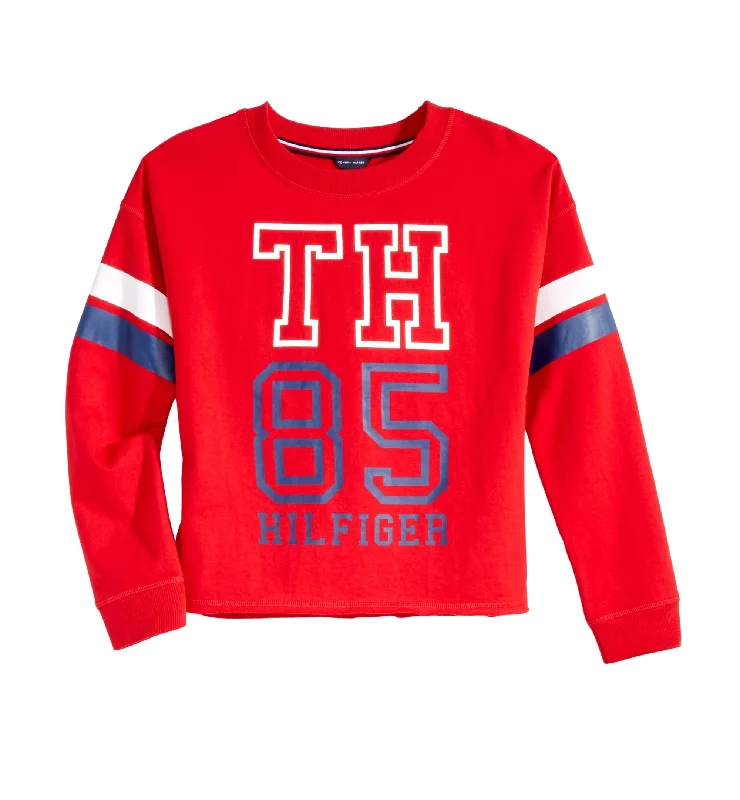 Tommy Hilfiger Little Girls Logo Graphic Sweatshirt