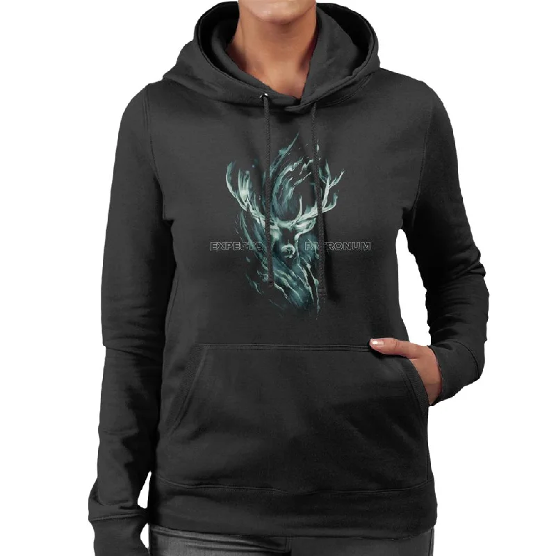 Harry Potter And The Prisoner Of Azkaban Deer Expecto Patronum Women's Hooded Sweatshirt