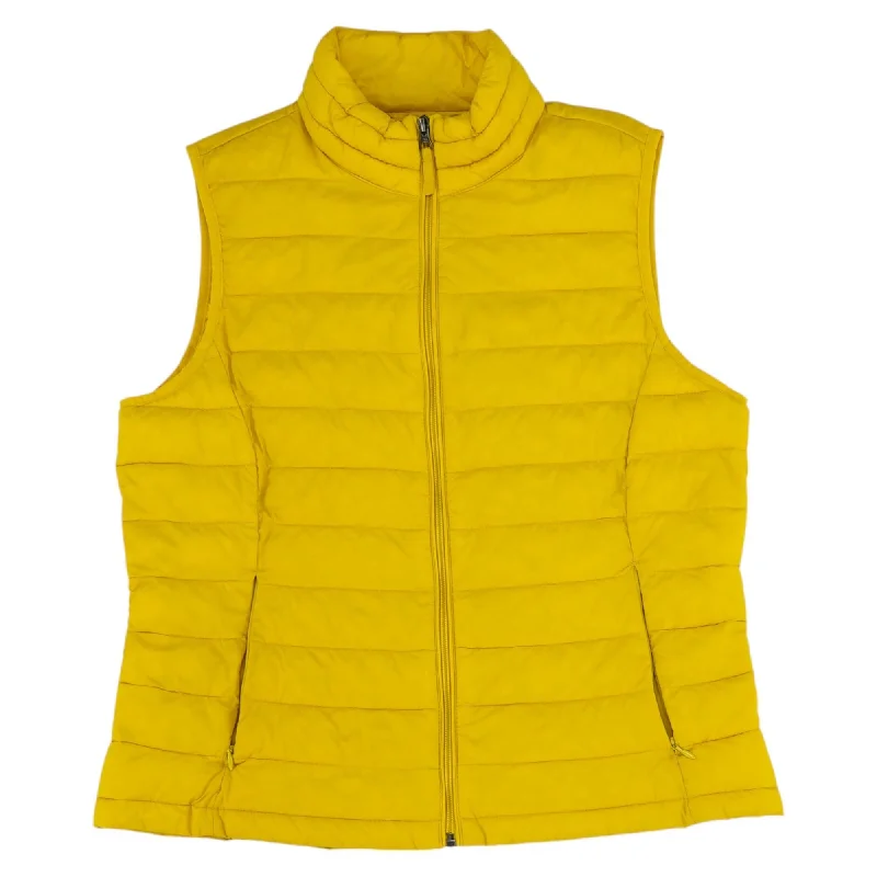 Yellow Solid Puffer Vest