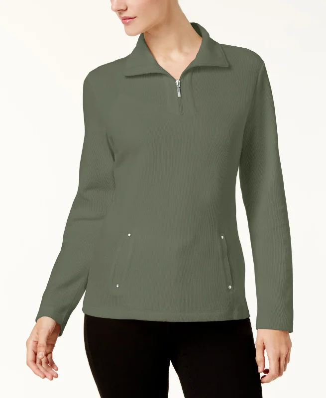 Karen Scott Half Zip Sweatshirt