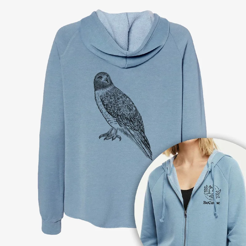 Red-tailed Hawk - Buteo jamaicensis - Women's Cali Wave Zip-Up Sweatshirt